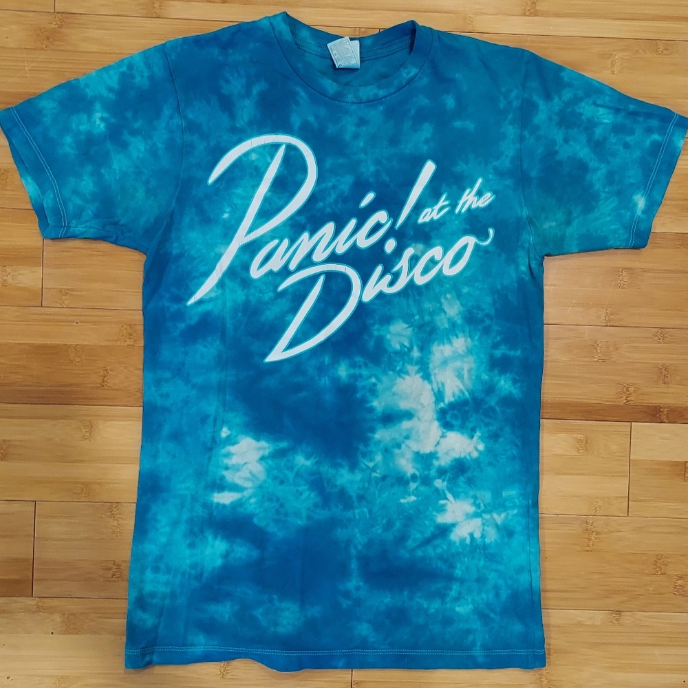 Panic! At The Disco Blue And White Tie Dye T-Shirt Size Small